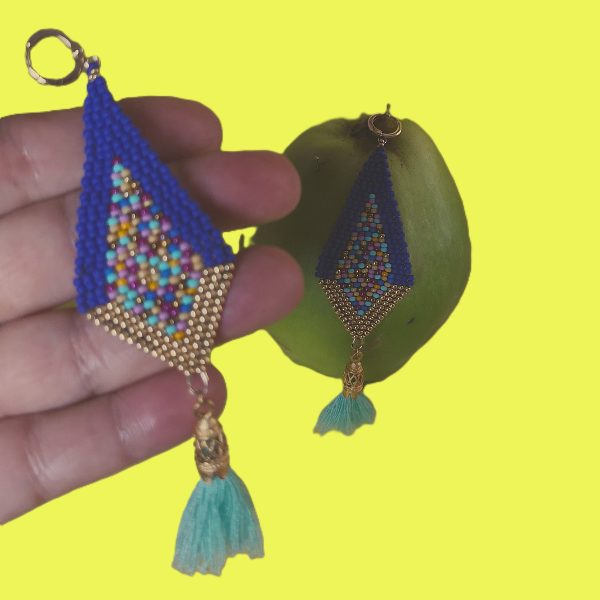 Boucles d'oreilles tissées: Ballade Nomade