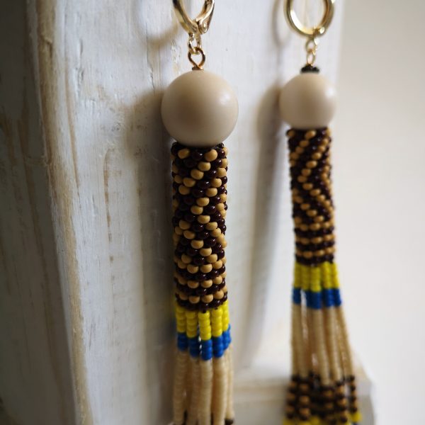 Boucles d'oreilles tissées nomade, Héritage.