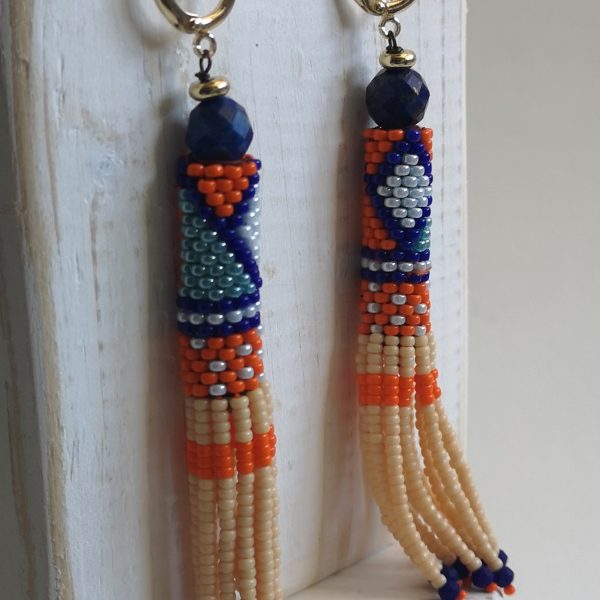 Boucles d'oreilles nomade tissées, Héritage.