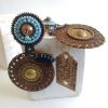 dav Peau Tambour, boucles d'oreilles grand modèle.