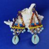 Boucles d'oreilles cauris bleu
