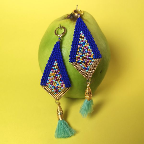 Boucles d'oreilles tissées: Ballade Nomade