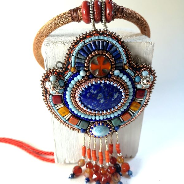 Collier Nomade, Bleue Désert. Lapis Lazuli-