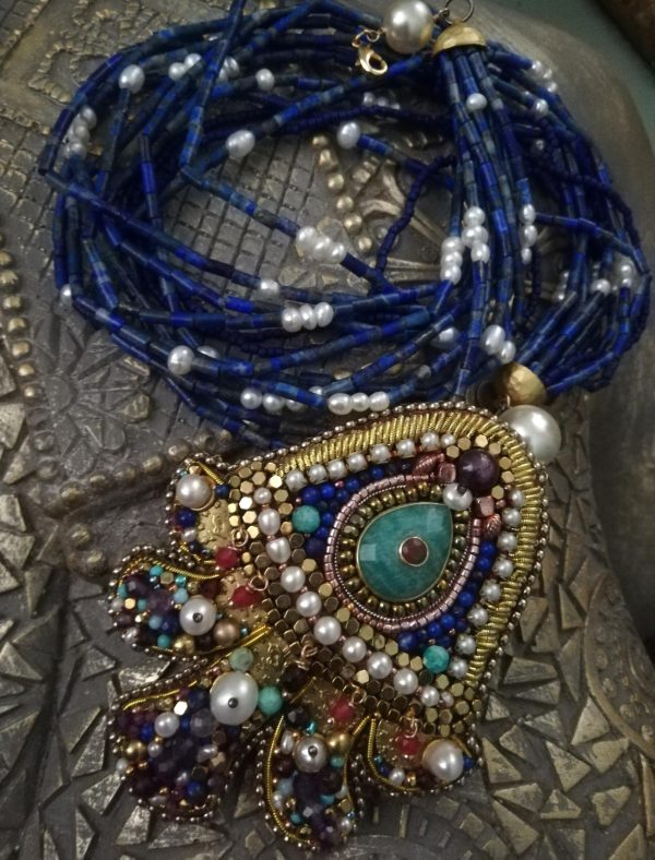 Magique Oblique, ras de cou Lapis-Lazuli