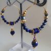 RESERVEE LYNDA, boucles d'oreilles, créoles ethniques lapis lazuli