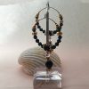 RESERVEE LYNDA, boucles d'oreilles, créoles ethniques lapis lazuli