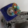 manchette ethnique , turquoise, peau de tambour