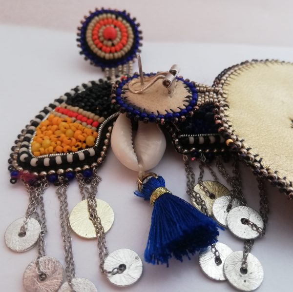 Grosse boucles d'oreilles ethniques, sentinelle