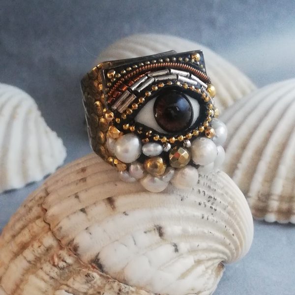 Chevalière oeil, ajustable, Eclosion