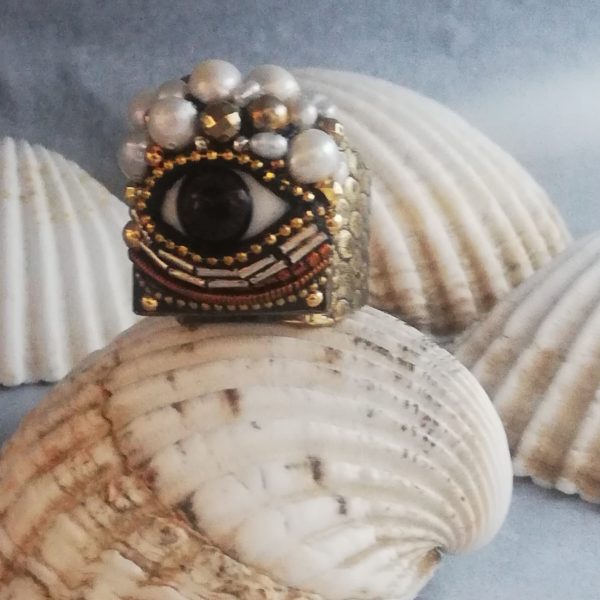 Chevalière oeil, ajustable, Eclosion