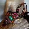 Parure Dassine, bijou nomade du désert, malachite