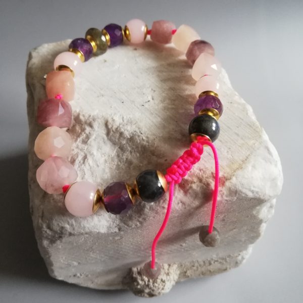 Bracelet Zen Quartz Lavande- Labradorite