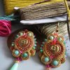 Amour de Byzance, Boucles d'oreilles dorée soutache