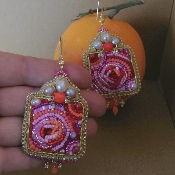 RESERVEES LADY, Boucles d'oreilles : La Rose