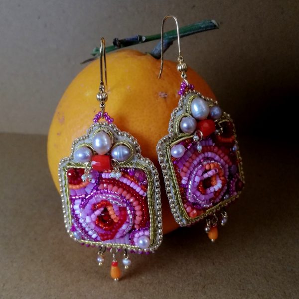RESERVEES LADY, Boucles d'oreilles : La Rose