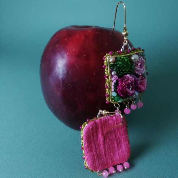 Réservées Laure, La Rose, Boucles d'oreilles