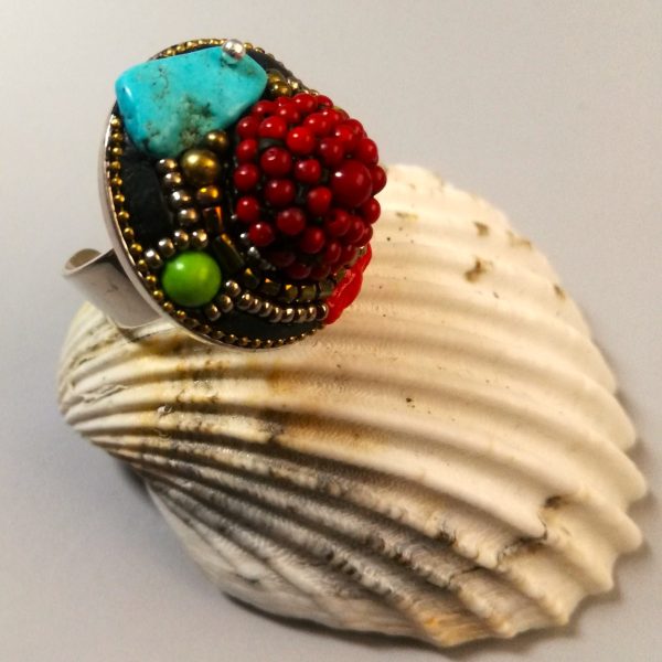 Bague Nomade Takouba corail