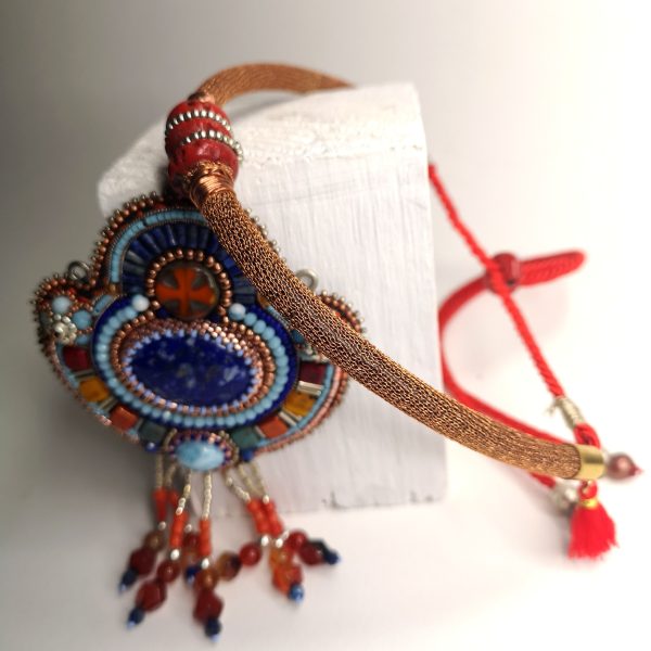 Collier Nomade, Bleue Désert. Lapis Lazuli-