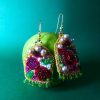Boucles d'oreilles ,La rose rouge de mon jardin secret.