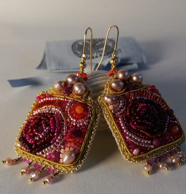 Boucles d'oreilles :La Rose