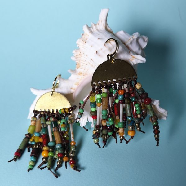 Boucles d'oreilles "méduse électrique"