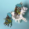 Boucles d'oreilles ethniques "Les nuages".