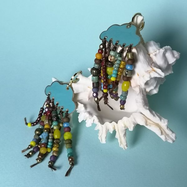 Boucles d'oreilles ethniques "Les nuages".