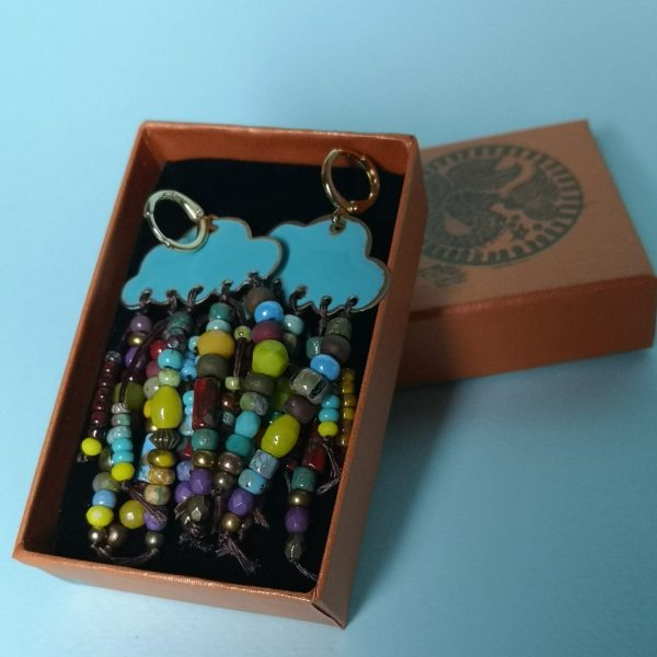 Boucles d'oreilles ethniques "Les nuages".