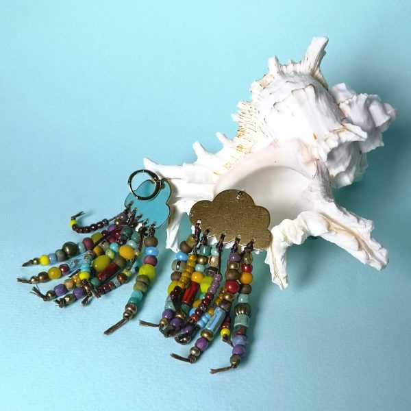 Boucles d'oreilles ethniques "Les nuages".