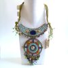 Plastron Héritage, cuir de poisson et Lapis lazuli, RESERVE Karine